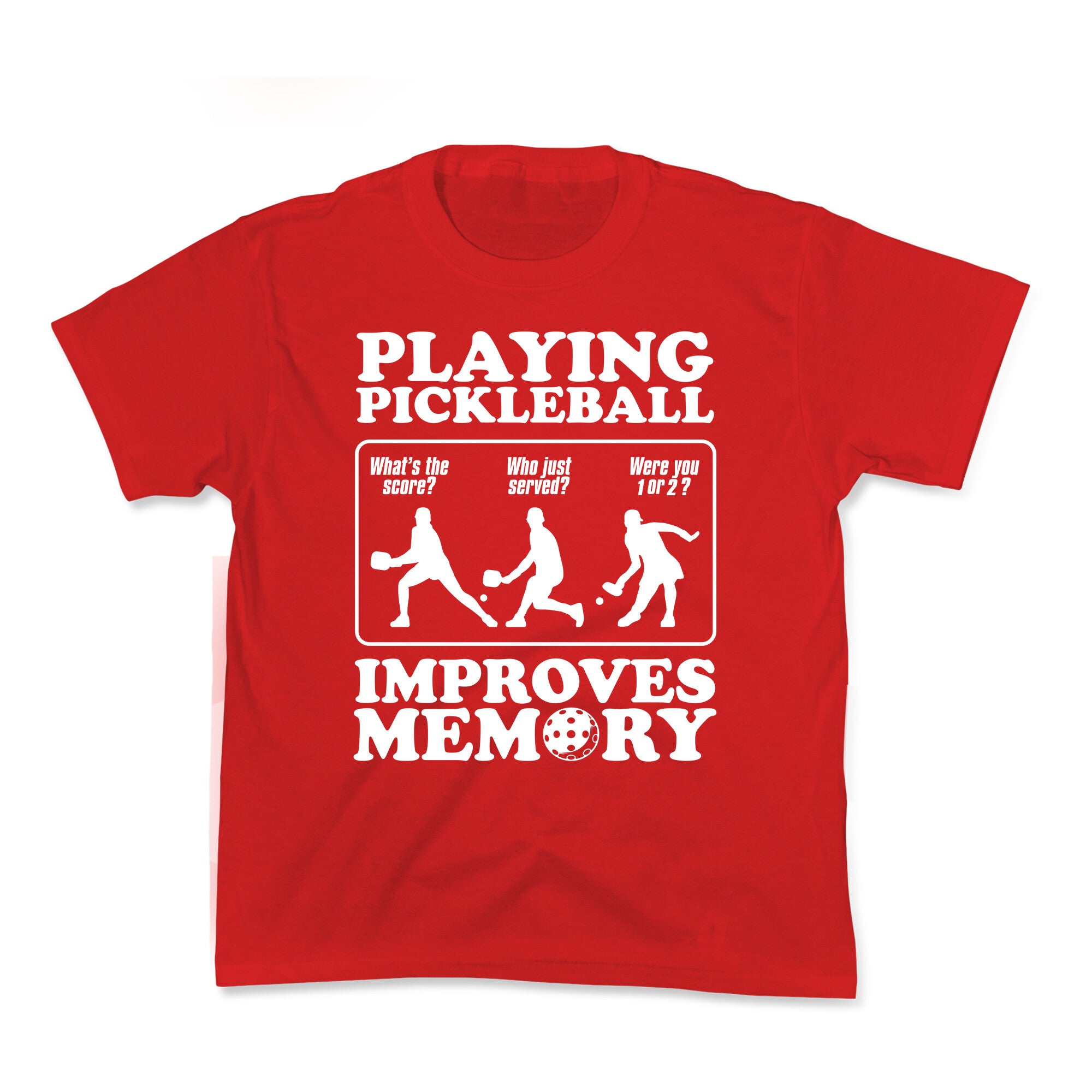 Playing Pickleball Improves Memory Funny Kids Tee